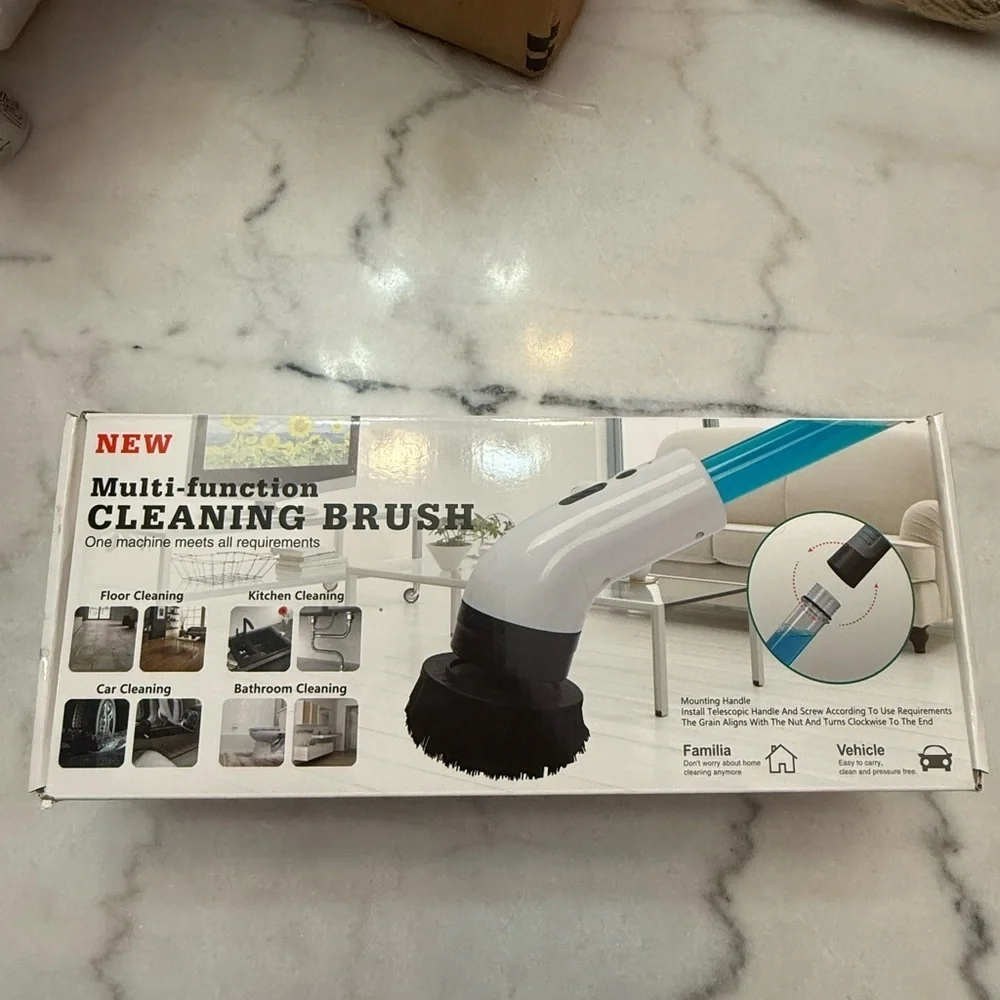 NWT Multi-function Cleaning Brush - Blue, White & Black